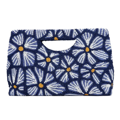 Tiana Bag: Navy Blue Floral-ESSE Purse Museum & Store