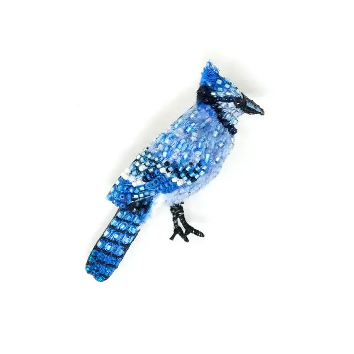 Trovelore Brooch: Crested Blue Jay