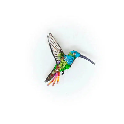 Trovelore Big Brooch: Emerald Chin Hummingbird-ESSE Purse Museum & Store