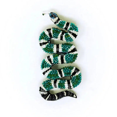 Trovelore Brooch: Green Banded Snake-ESSE Purse Museum & Store