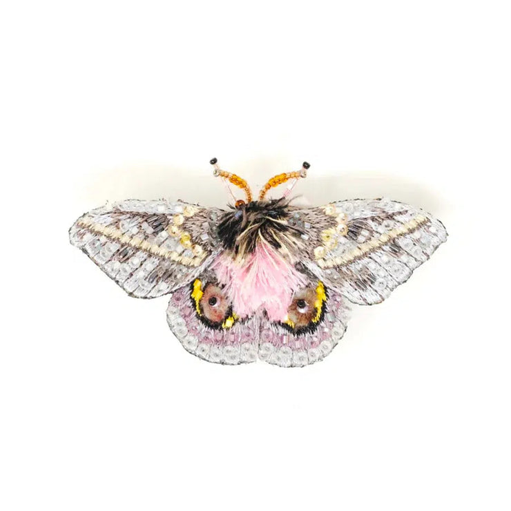 Trovelore Brooch: Pink Eyed Silkmoth-ESSE Purse Museum & Store
