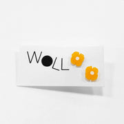 Woll Earrings: Mini California Poppy Studs-ESSE Purse Museum & Store