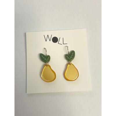 Woll Earrings: Pear Earrings-ESSE Purse Museum & Store
