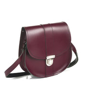 Zatchels Bag: Marsala Red Pushlock Saddle-ESSE Purse Museum & Store