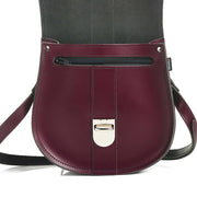 Zatchels Bag: Marsala Red Pushlock Saddle-ESSE Purse Museum & Store