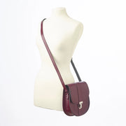 Zatchels Bag: Marsala Red Pushlock Saddle-ESSE Purse Museum & Store