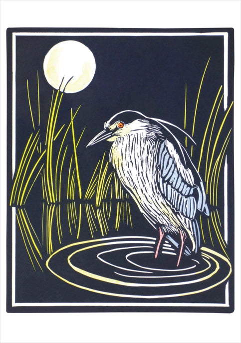 Pomegranate Card: Molly Hashimoto, Black-crowned Night Heron-ESSE Purse Museum & Store