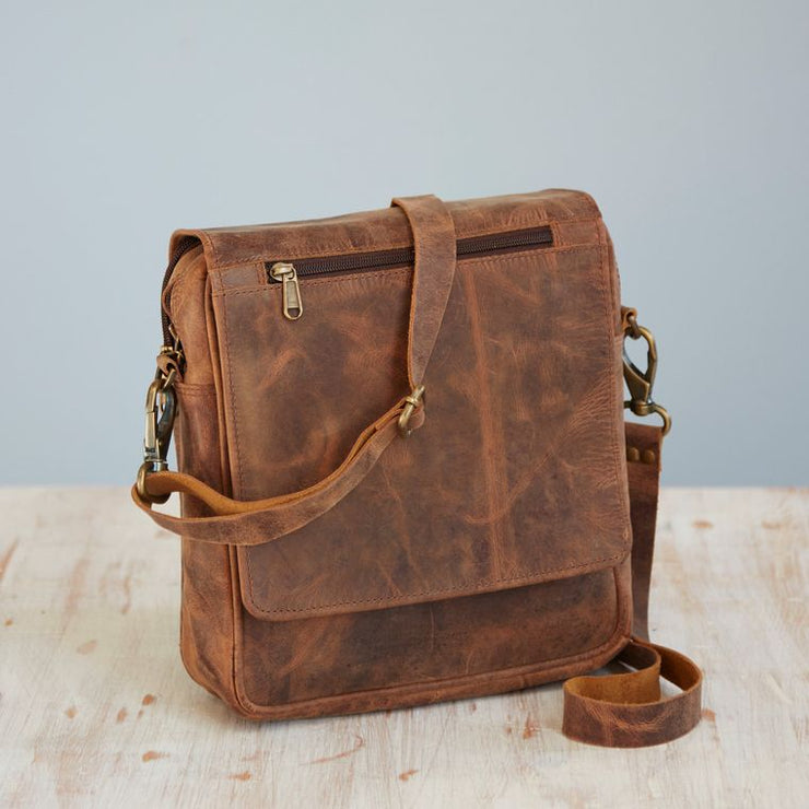 Paper High Bag: Buffalo Leather Portrait Messenger