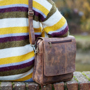 Paper High Bag: Buffalo Leather Portrait Messenger