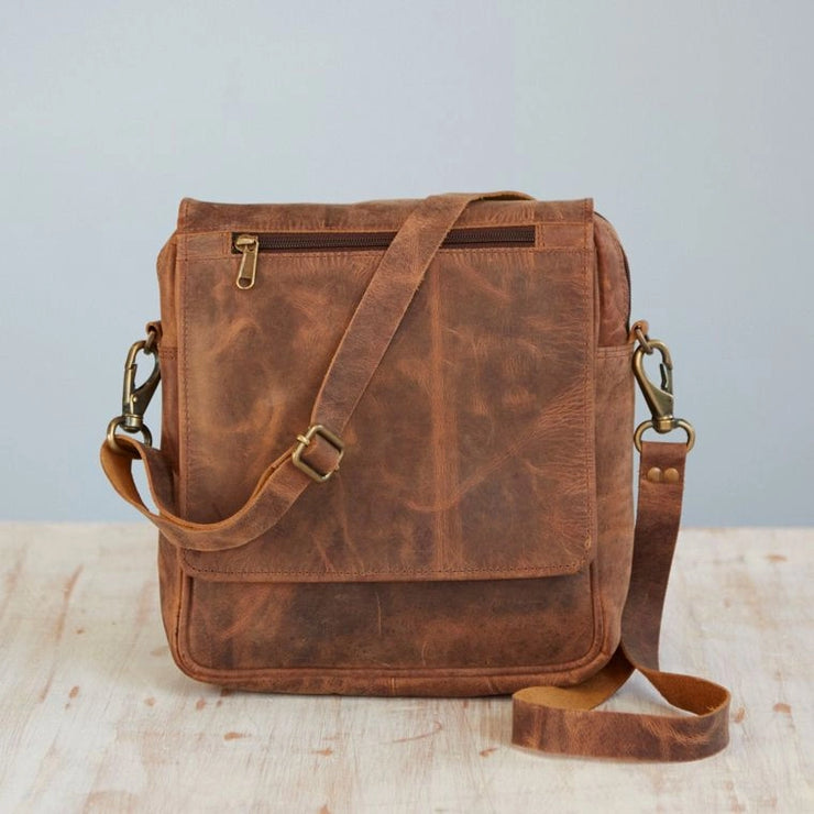 Paper High Bag: Buffalo Leather Portrait Messenger