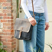 Paper High Bag: Canvas and Buffalo Leather Sling Bag