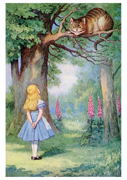 Pomegranate Card: Sir John Tenniel, Alice and the Chesshire Cat