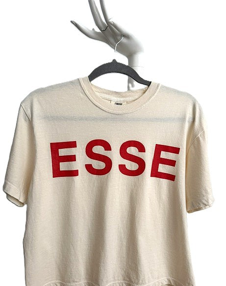 ESSE T-Shirt: Cream Crop