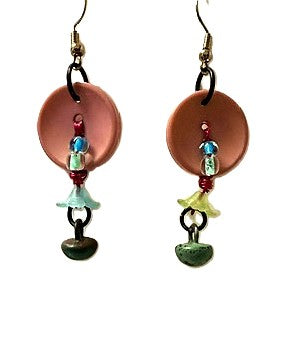 Pecan Tree Pottery Earrings: Fiesta