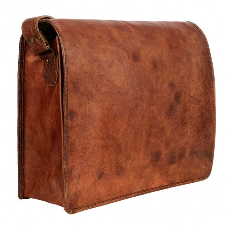 Paper High Pouch: Large Leather Messenger
