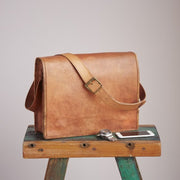 Paper High Pouch: Large Leather Messenger
