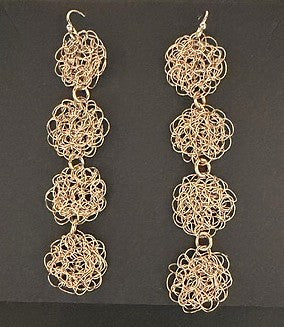 Cottler Fox Earrings: Crochet Bronze Dangles