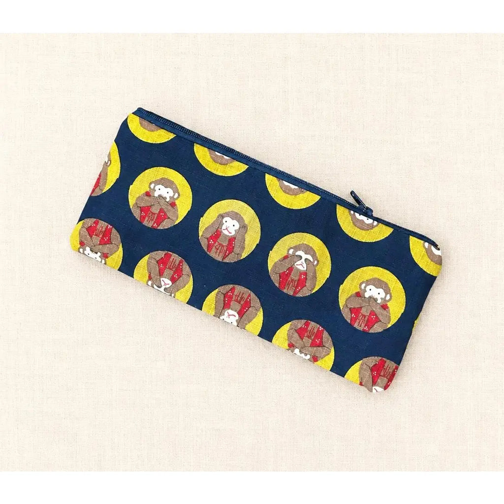 Judy Secon Designs Zipper Pouch: Artistic Monkey