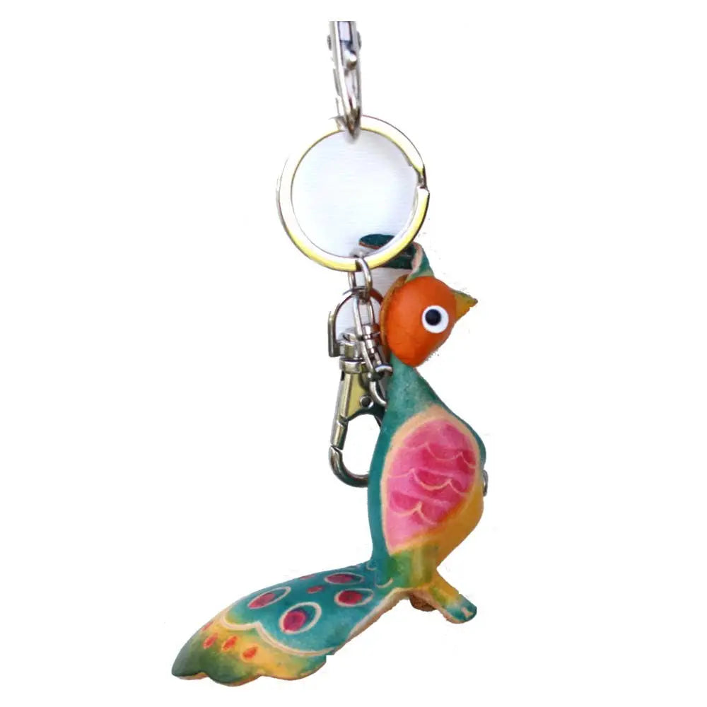 Sunflower Handmade Keychain: Peacock