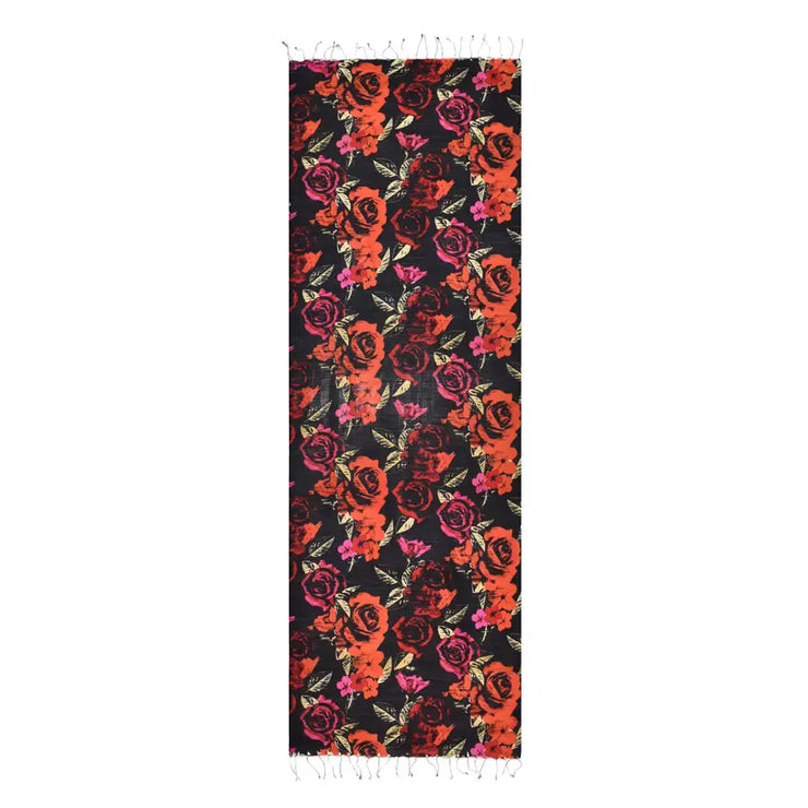 Dupatta Designs Scarf: Thorne Silk Rose-ESSE Purse Museum & Store