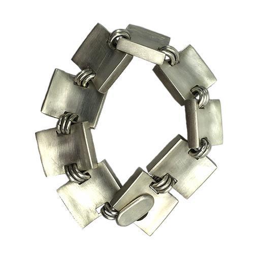 Annie Hackett Bracelet: Silver Squares-ESSE Purse Museum & Store