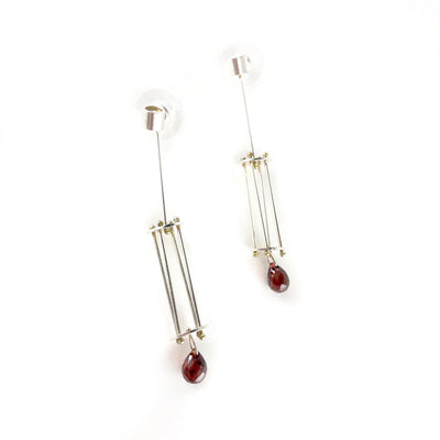 Ashka Dymel Earrings: Swinging Cage-ESSE Purse Museum & Store