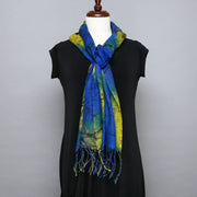 Cathayana Scarf: Batik Dyed Wool-ESSE Purse Museum & Store