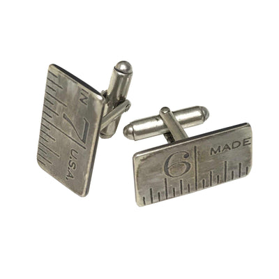 CV Silver Ruler Cufflinks-ESSE Purse Museum & Store