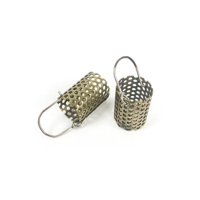 Connie Verrusio Earrings: Brass Bucket-ESSE Purse Museum & Store