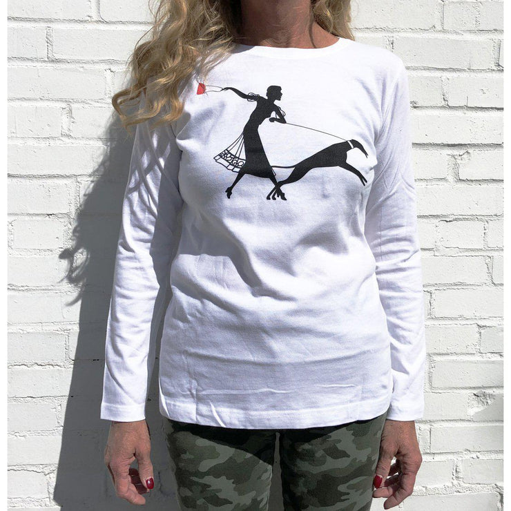 ESSE Mural Long Sleeve White T-Shirt-ESSE Purse Museum & Store