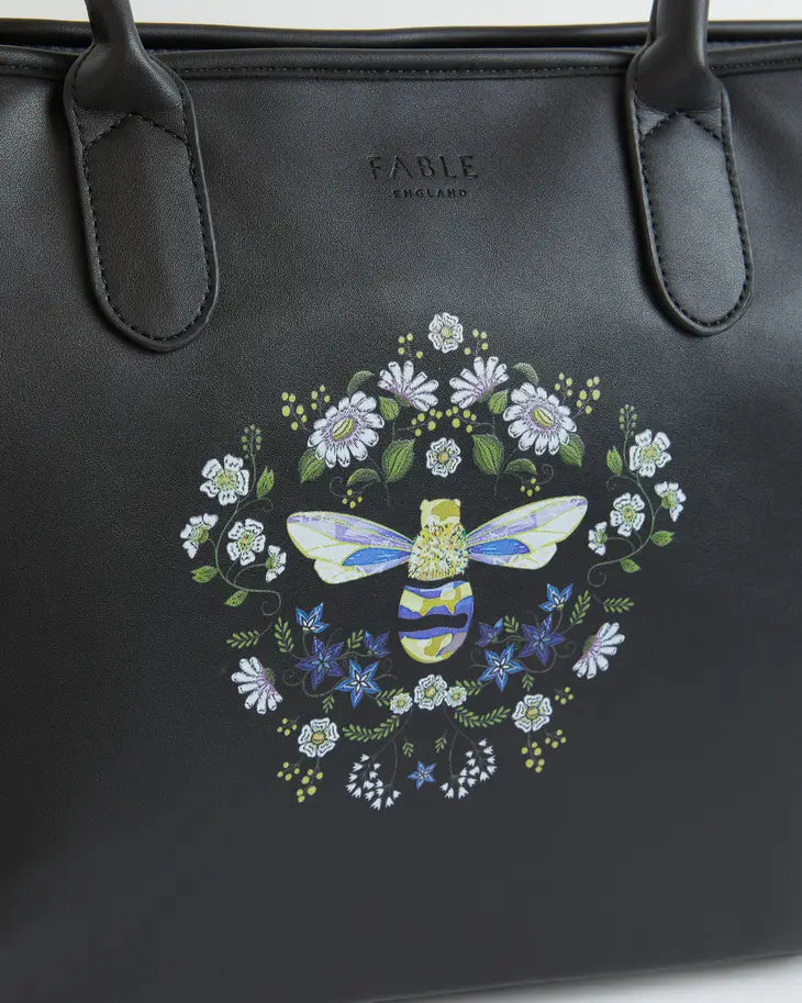 Fable England: Black Signature Bee Tote-ESSE Purse Museum & Store