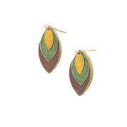 Fair Anita Earrings: Autumnal Tones Leaf-ESSE Purse Museum & Store