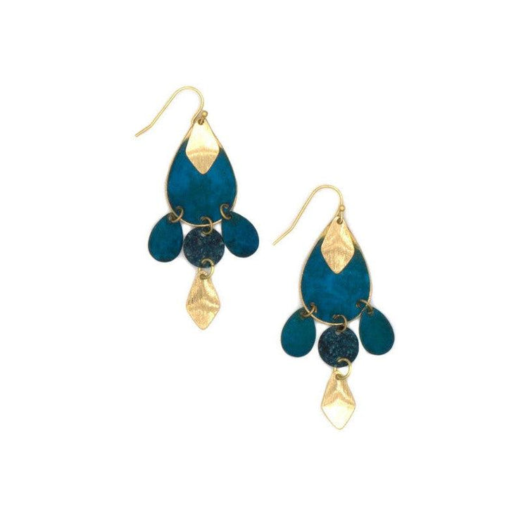 Fair Anita Earrings: Blue Windchime-ESSE Purse Museum & Store