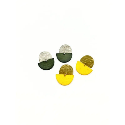 Fair Anita Earrings: Clear Horizon Studs-ESSE Purse Museum & Store