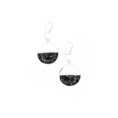Fair Anita Earrings: Obsidian Moon-ESSE Purse Museum & Store