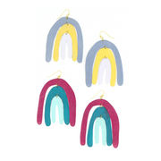 Fair Anita Earrings: Painted Rainbow-ESSE Purse Museum & Store