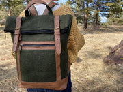 Fibres Of Life Bag: Felt/Leather Backpack-ESSE Purse Museum & Store