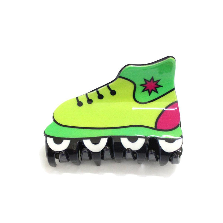 Girly Jaw Hair Clip: Green Roller Skate-ESSE Purse Museum & Store