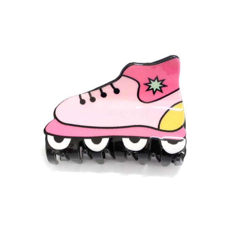 Girly Jaw Hair Clip: Pink Roller Skate-ESSE Purse Museum & Store