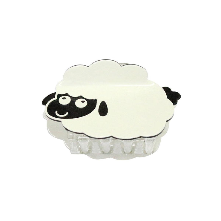 Girly Jaw Hair Clip: White Sheep-ESSE Purse Museum & Store