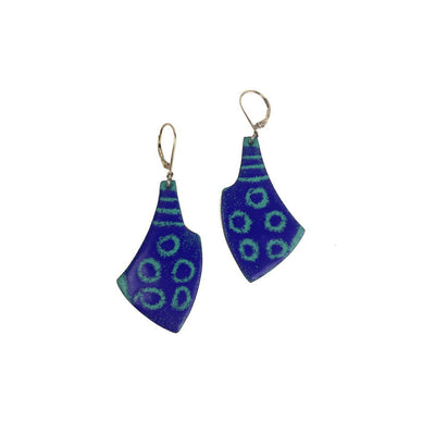 Julie Shaw Spear Earrings: Blue/Turquoise-ESSE Purse Museum & Store