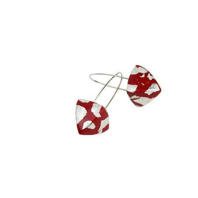 Keith Lewis Metal Leaf Pyramid Dangles-ESSE Purse Museum & Store