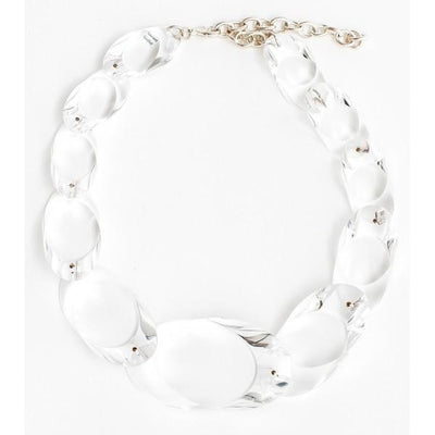 Laurent Guillot Oval Necklace: Clear-ESSE Purse Museum & Store