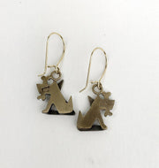 Lil' Scratch Fido Earrings: Bronze-ESSE Purse Museum & Store