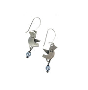 Lil' Scratch Lovebirds Earrings: Silver-ESSE Purse Museum & Store