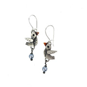 Lil' Scratch Lovebirds Earrings: Silver-ESSE Purse Museum & Store