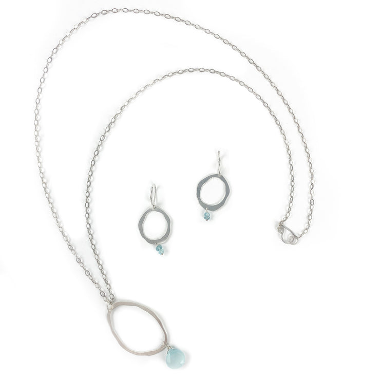 Lisa Crowder Necklace: Long Single Rough Cut With Stone-ESSE Purse Museum & Store