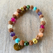 Love Is Project Bracelet: Bali Rainbow Mala - Chakra Stones-ESSE Purse Museum & Store