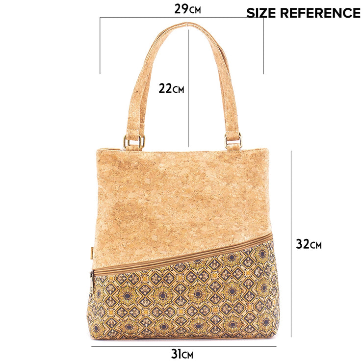 Meninas Bonitas Bag: Cork Zipper Tote-ESSE Purse Museum & Store