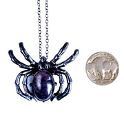 MergingMetals Necklace: Gunmetal Amethyst Spider-ESSE Purse Museum & Store